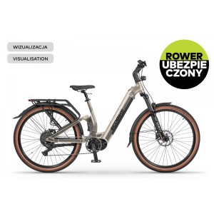 Rower trekkingowy elektryczny Ecobike Flex Titan - tytanowy 1