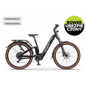 Rower trekkingowy elektryczny Ecobike Flex Black - czarny 1