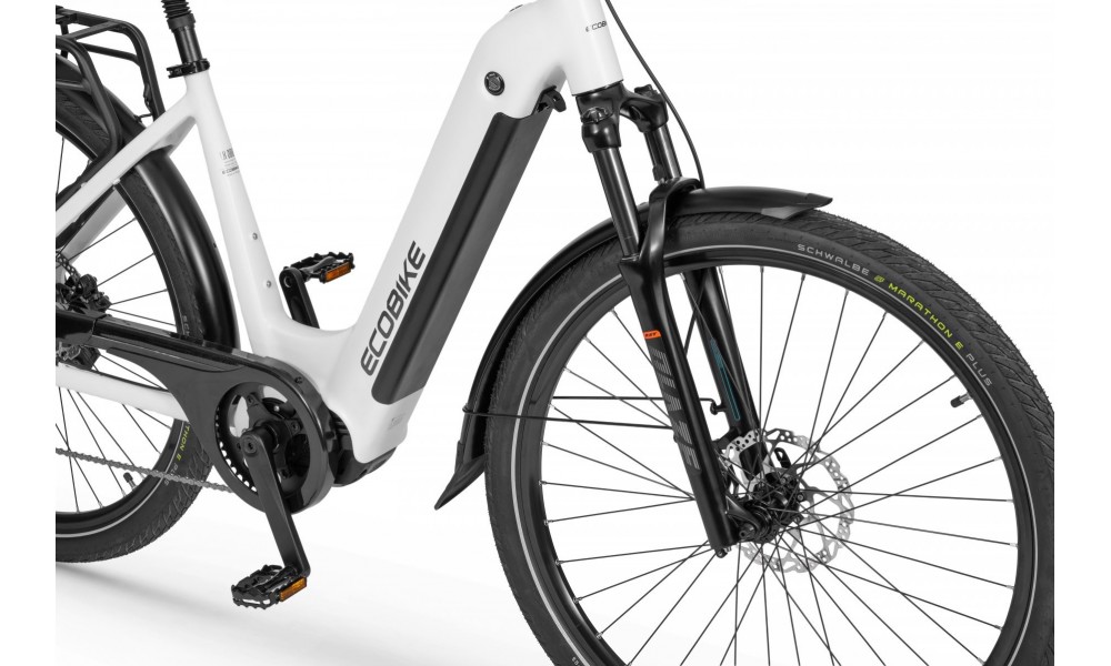 Rower trekkingowy elektryczny Ecobike LX300 White - biały