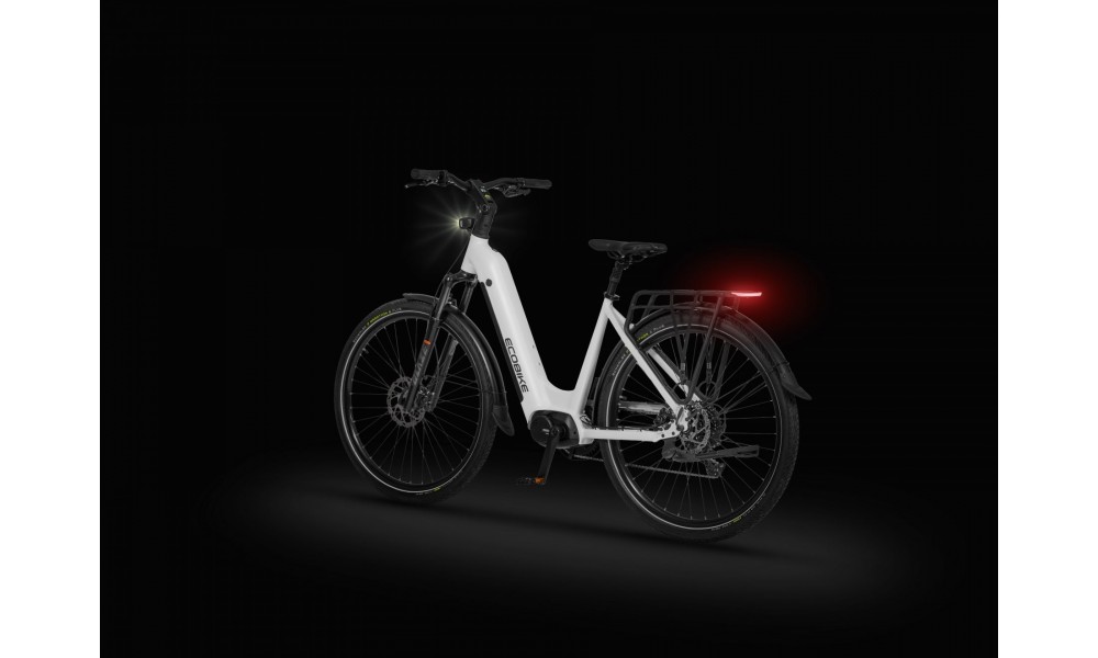 Rower trekkingowy elektryczny Ecobike LX300 White - biały