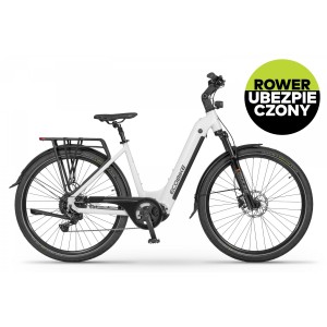 Rower trekkingowy elektryczny Ecobike LX300 White - biały