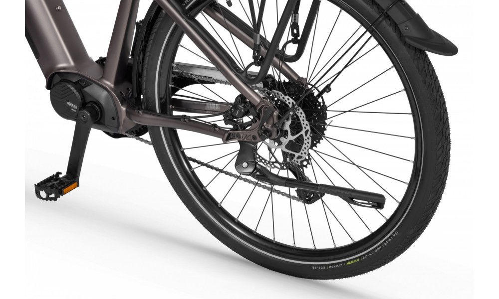 Rower trekkingowy elektryczny Ecobike MX300 Golden Grey - szary