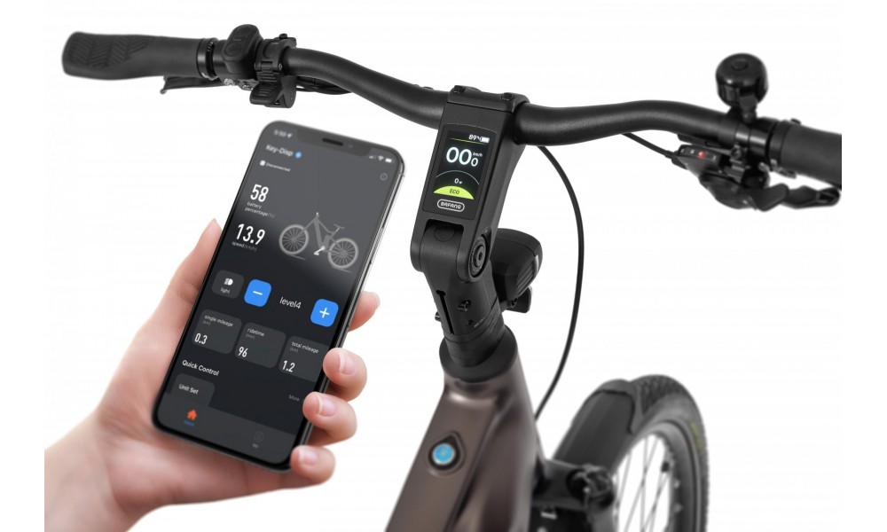 Rower trekkingowy elektryczny Ecobike MX300 Golden Grey - szary