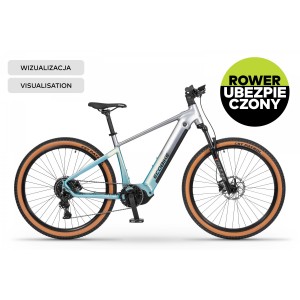 Rower górski elektryczny Ecobike Core Arctic Fade LCD - niebiesko-srebrny 1