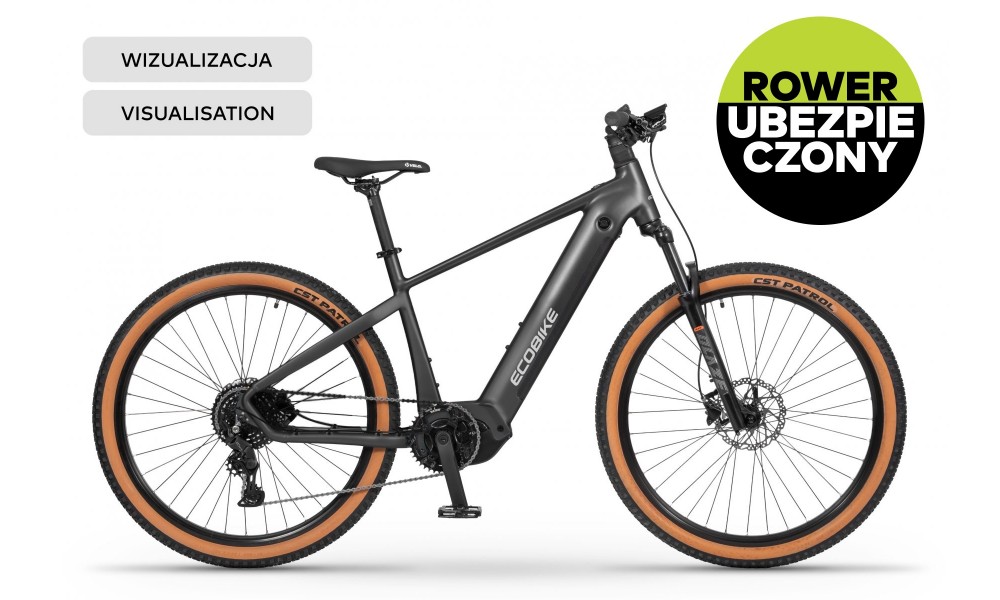 Rower górski elektryczny Ecobike Core Moonstone LCD - grafitowy