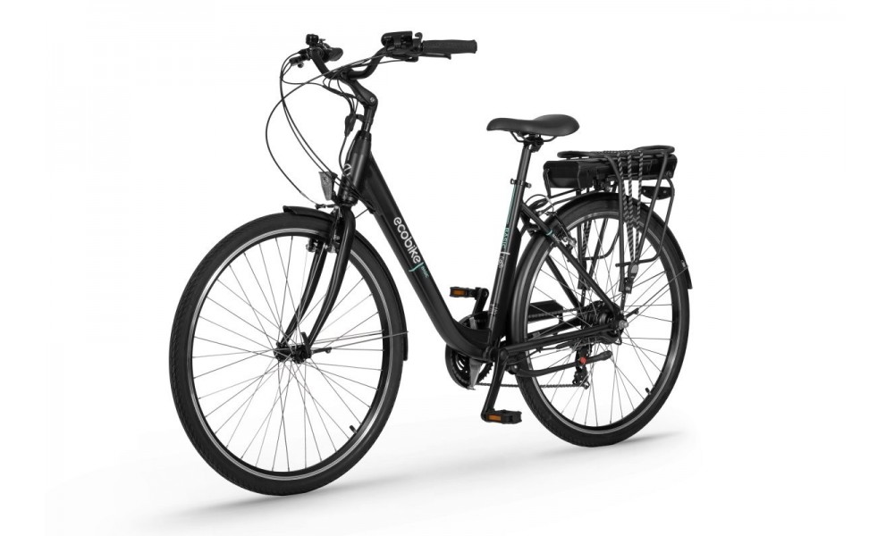 Rower miejski elektryczny Ecobike Basic Black - czarny