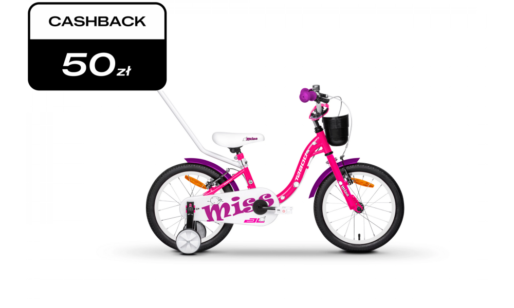 Rower dziecięcy Tabou Miss AL 12 026 - różowo-biały