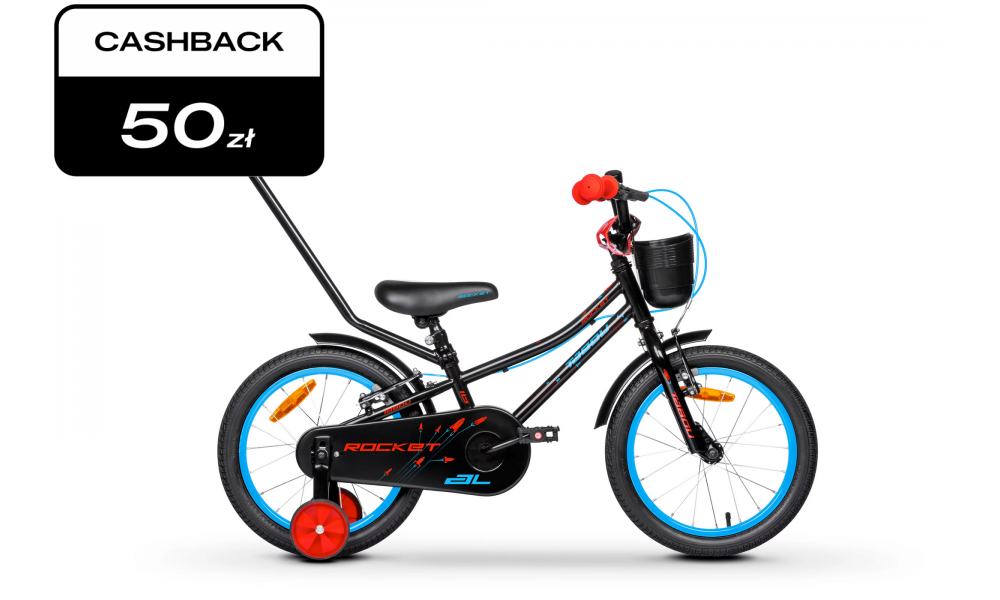 Rower dziecięcy Tabou Rocket AL 20 026 - czarno-czerwony