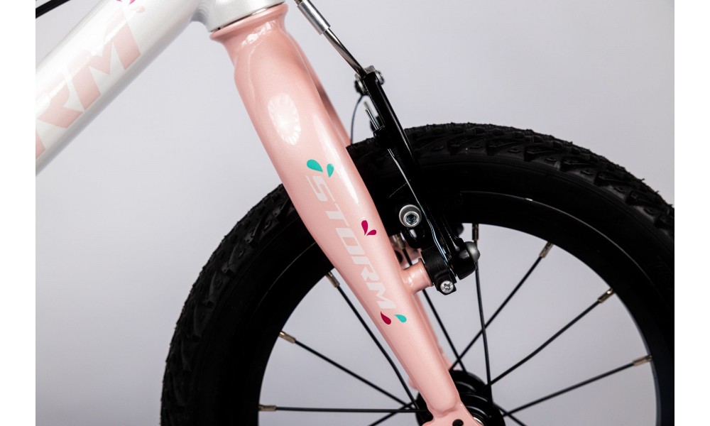 Rower dziecięcy Storm Polly 14 Light - perłowy