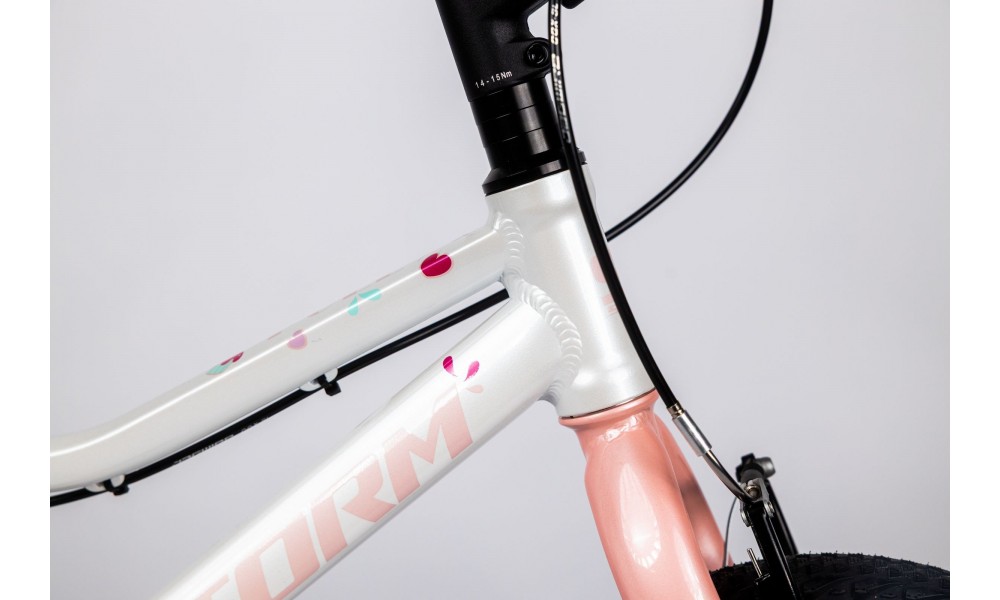 Rower dziecięcy Storm Polly 14 Light - perłowy