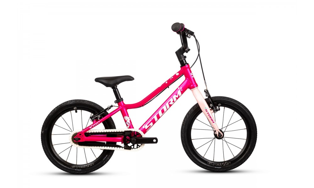 Rower dziecięcy Storm Polly 16 Light - ciemnoróżowy