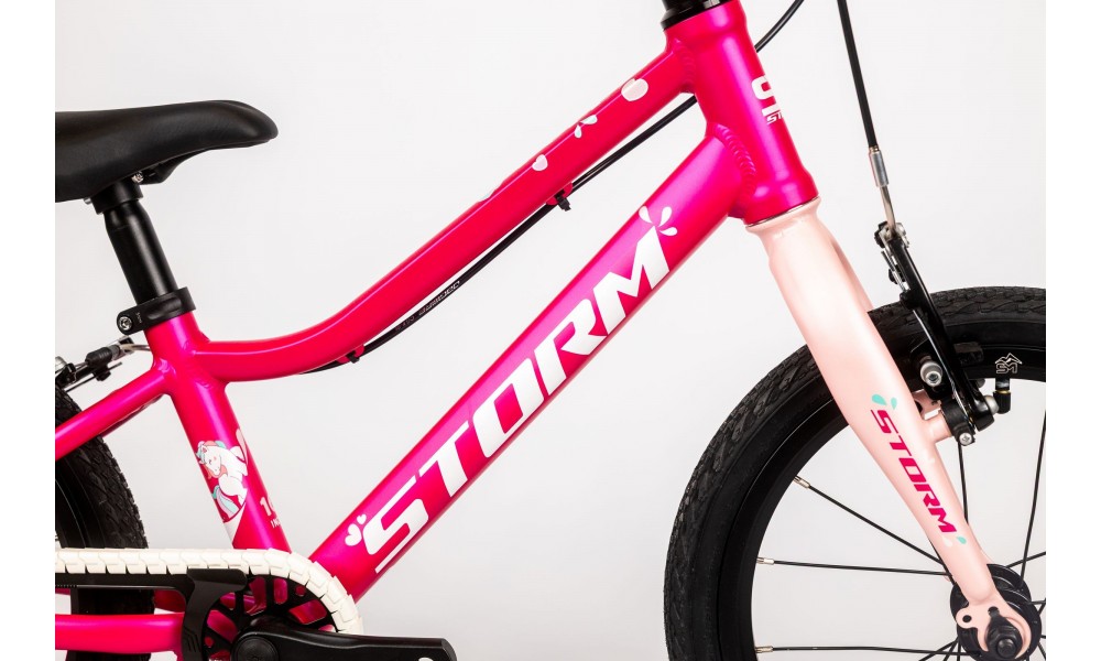 Rower dziecięcy Storm Polly 16 Light - ciemnoróżowy