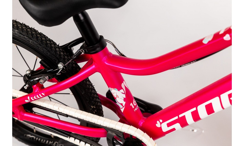 Rower dziecięcy Storm Polly 16 Light - ciemnoróżowy