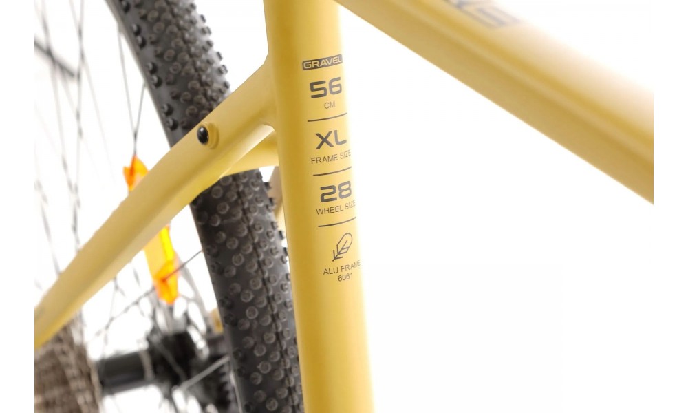 Rower gravel Romet Aspre 2 Wersja B - ciemnożółto-czarny