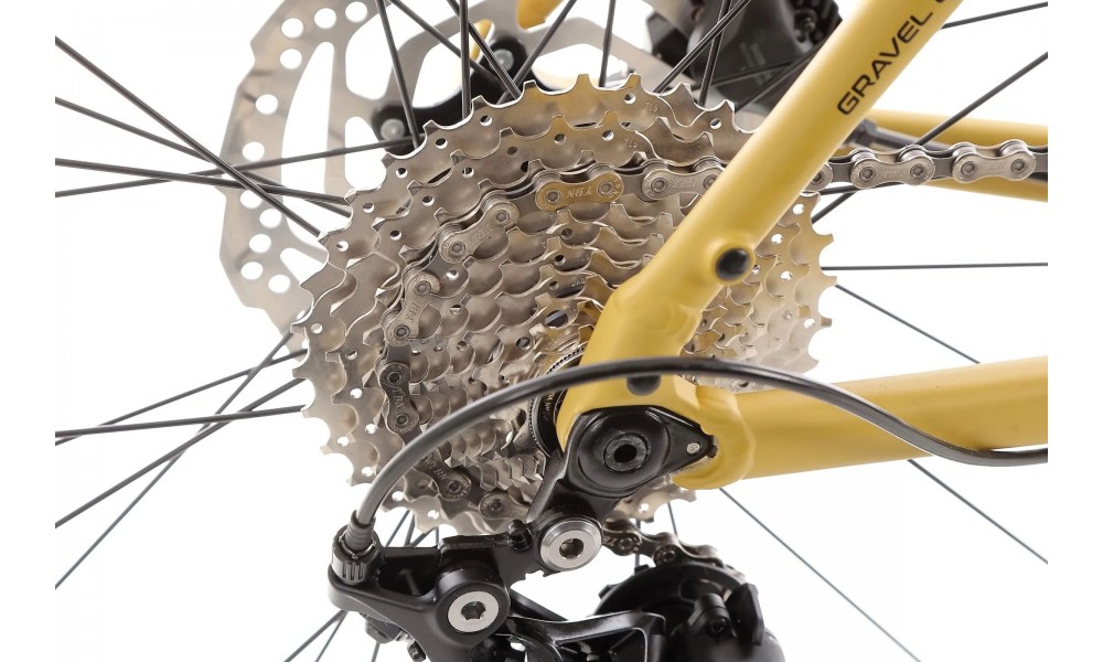 Rower gravel Romet Aspre 2 Wersja B - ciemnożółto-czarny