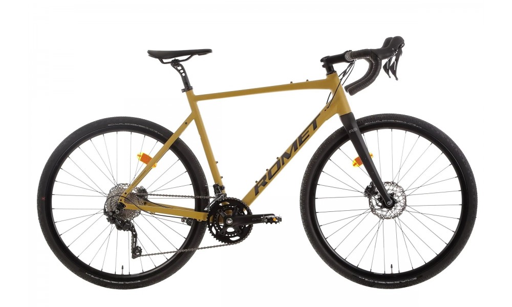 Rower gravel Romet Aspre 2 Wersja B - ciemnożółto-czarny
