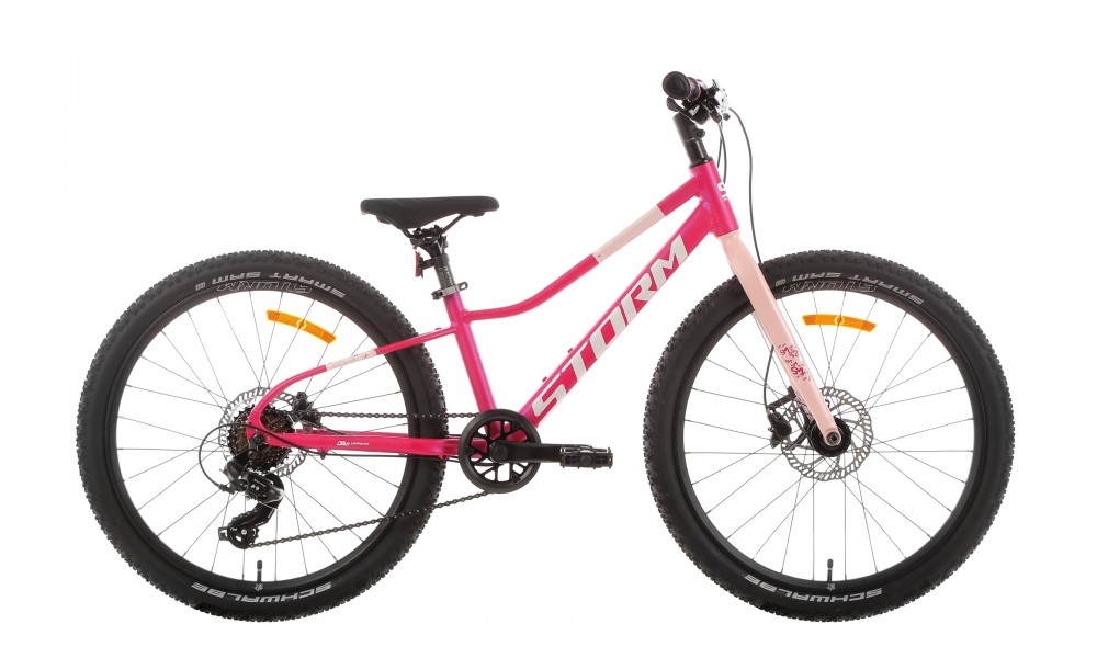 Rower młodzieżowy Storm Bella 24 2.0 2HD - ciemnoróżowy