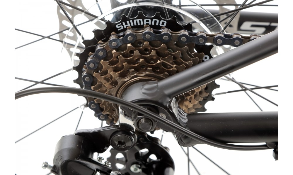 Rower młodzieżowy Storm Racer 24 1.0 2MD - pomarańczowo-czarny