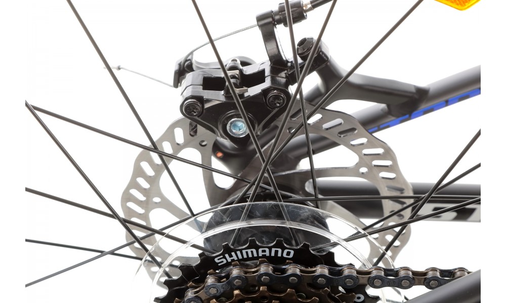 Rower młodzieżowy Storm Racer 24 1.0 2MD - pomarańczowo-czarny