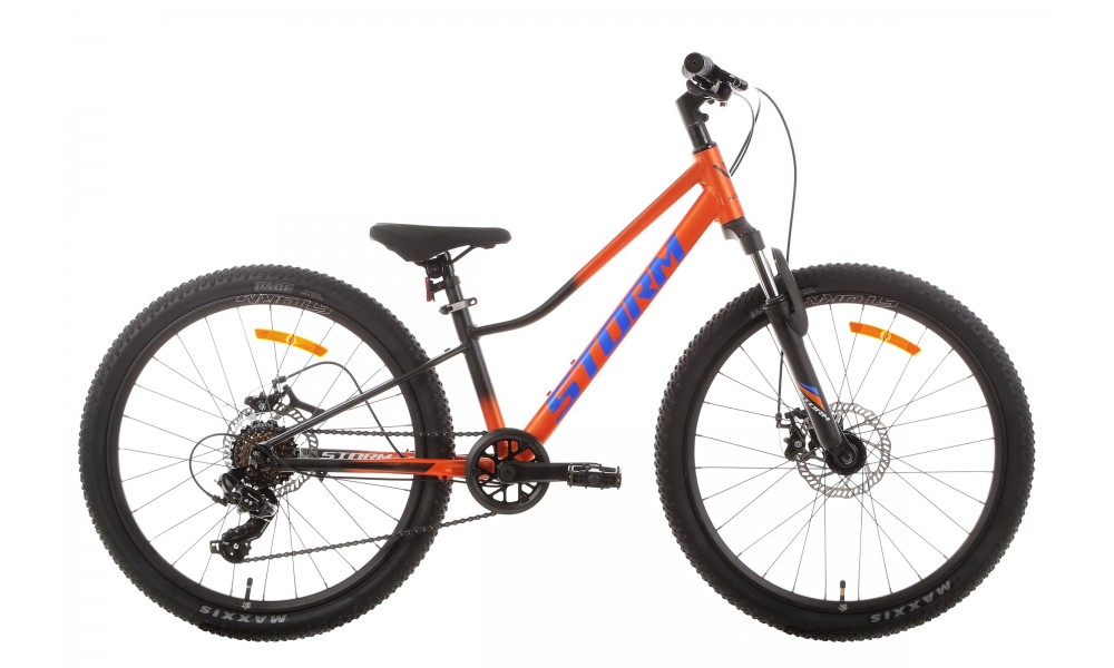 Rower młodzieżowy Storm Racer 24 1.0 2MD - pomarańczowo-czarny