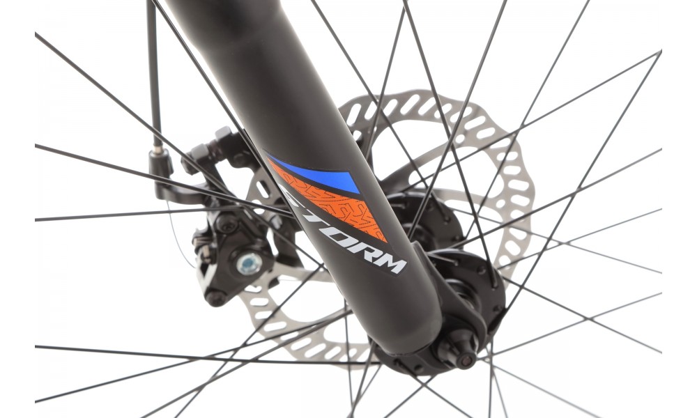 Rower młodzieżowy Storm Racer 24 1.0 2MD - pomarańczowo-czarny