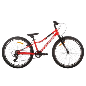 Rower młodzieżowy Storm Rocky 24 - czerwony 1