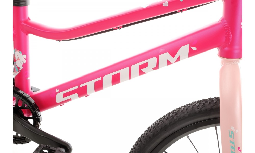 Rower dziecięcy Storm Polly 20 Light - ciemnoróżowy