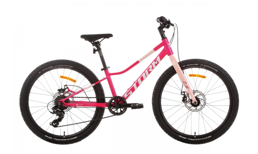 Rower młodzieżowy Storm Bella 24 1.0 2MD - ciemnoróżowy