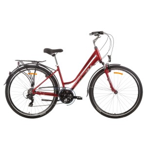 Rower trekkingowy Storm Marathon 1.0 Lady - bordowy 1