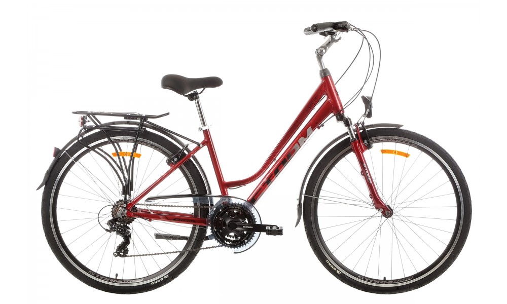 Rower trekkingowy Storm Marathon 1.0 Lady - bordowy