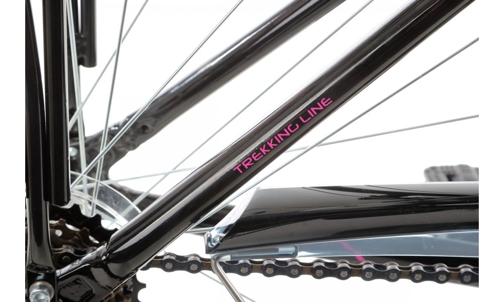 Rower trekkingowy Storm Marathon 1.0 Lady - czarno-różowy