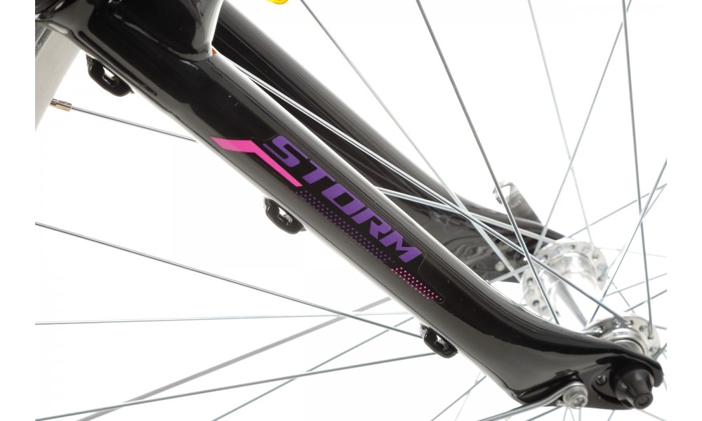 Rower trekkingowy Storm Marathon 1.0 Lady - czarno-różowy