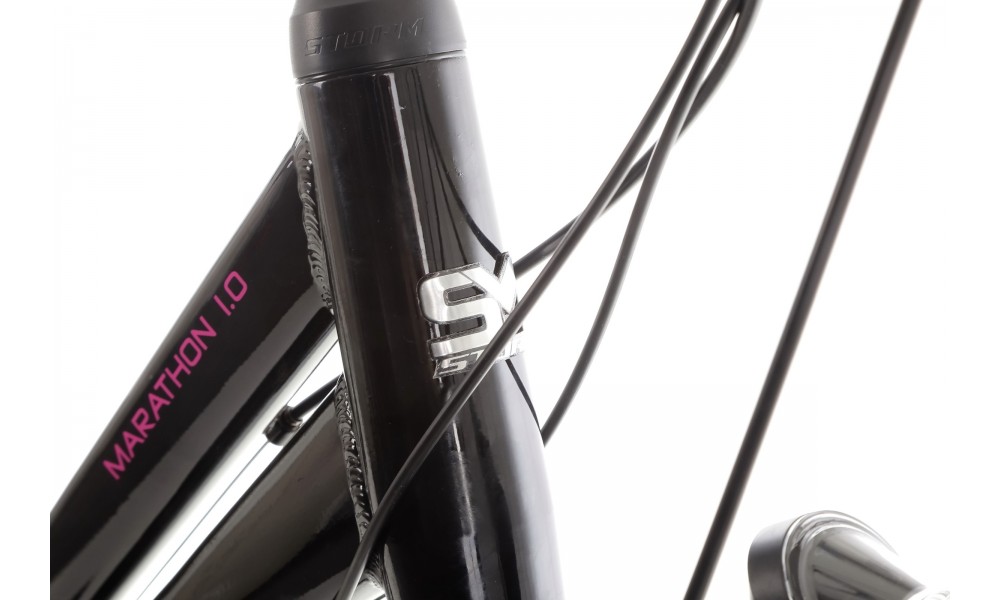 Rower trekkingowy Storm Marathon 1.0 Lady - czarno-różowy