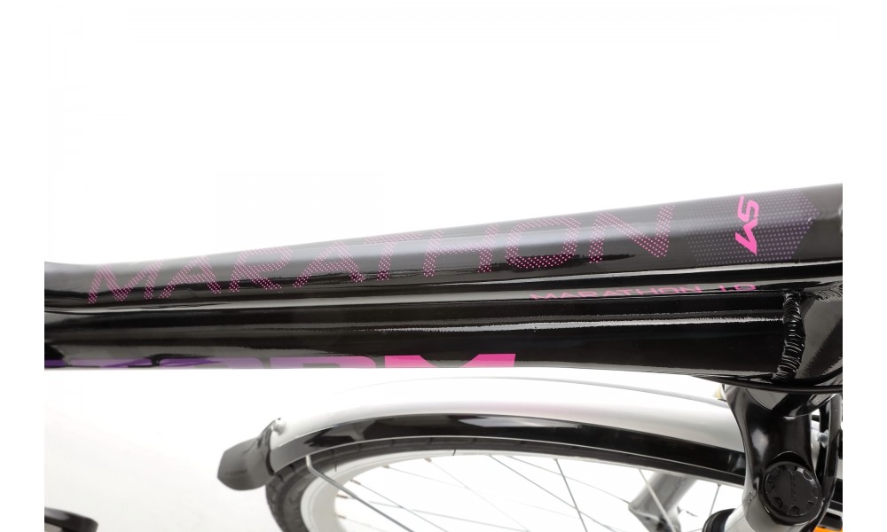 Rower trekkingowy Storm Marathon 1.0 Lady - czarno-różowy