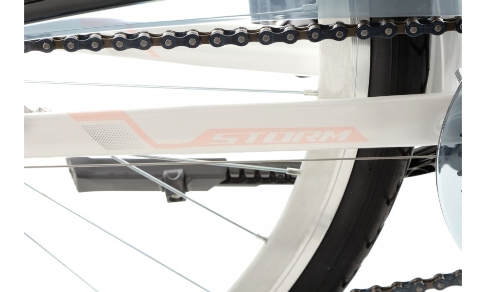 Rower trekkingowy Storm Marathon 1.0 Lady - perłowy