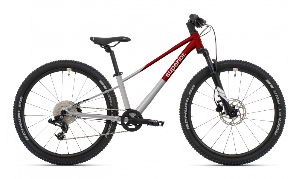 Rower młodzieżowy Superior TEAM 24 026 - szaro-czerwony