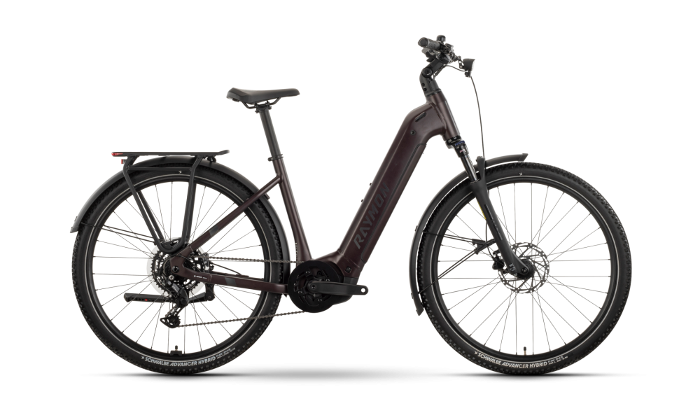 Rower trekkingowy elektryczny R-Raymon Tahona Comp Wave - śliwkowy