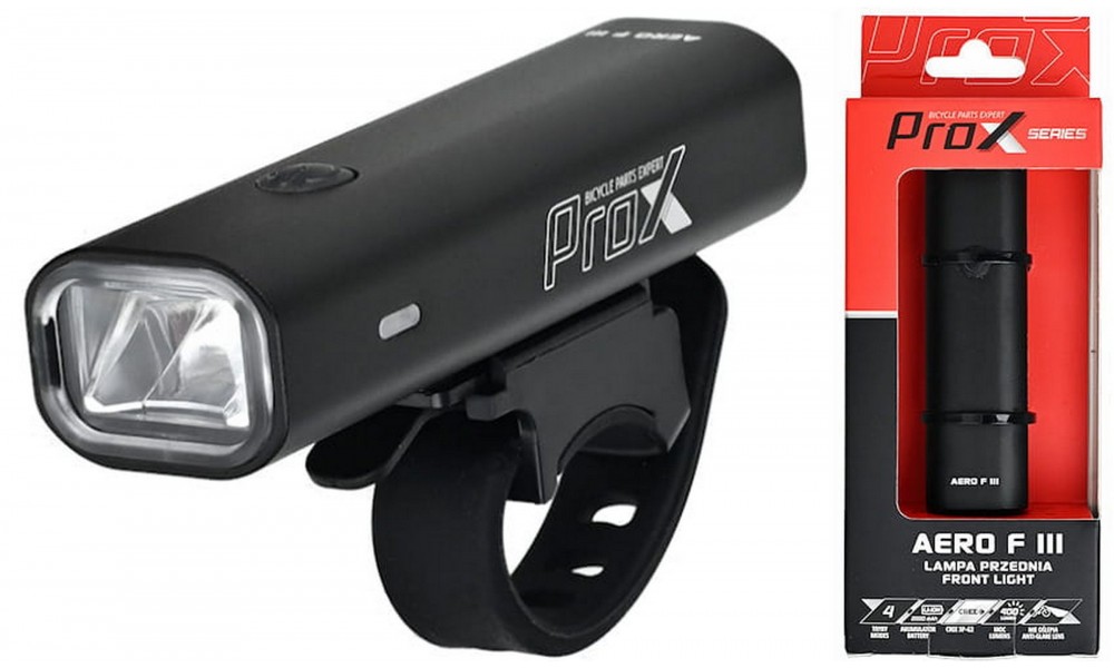 Lampa przednia Prox Aero F III 1-Led 400Lm