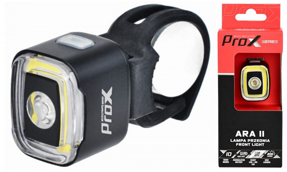 Lampa przód Prox Ara II COB-XPE 200lm 400mAh