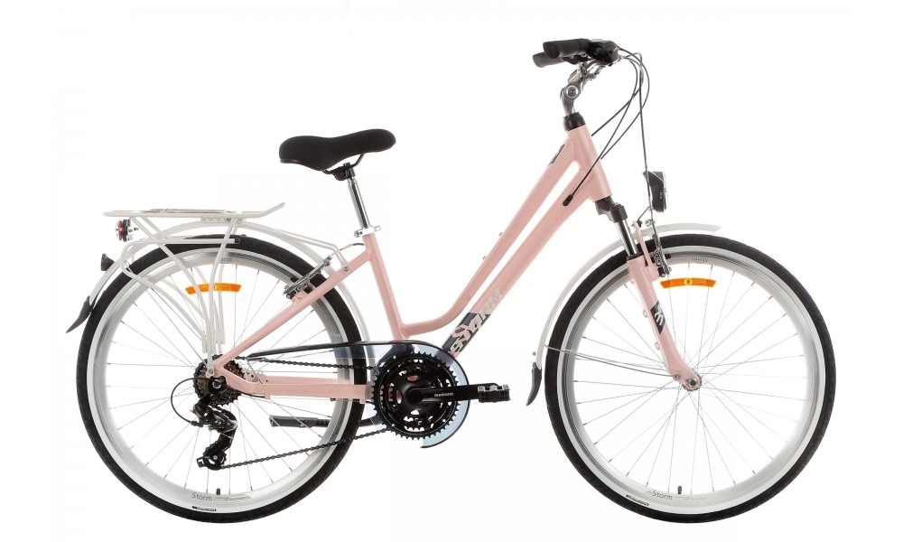 Rower trekkingowy Storm Marathon 26 1.0 Lady - pudrowy róż