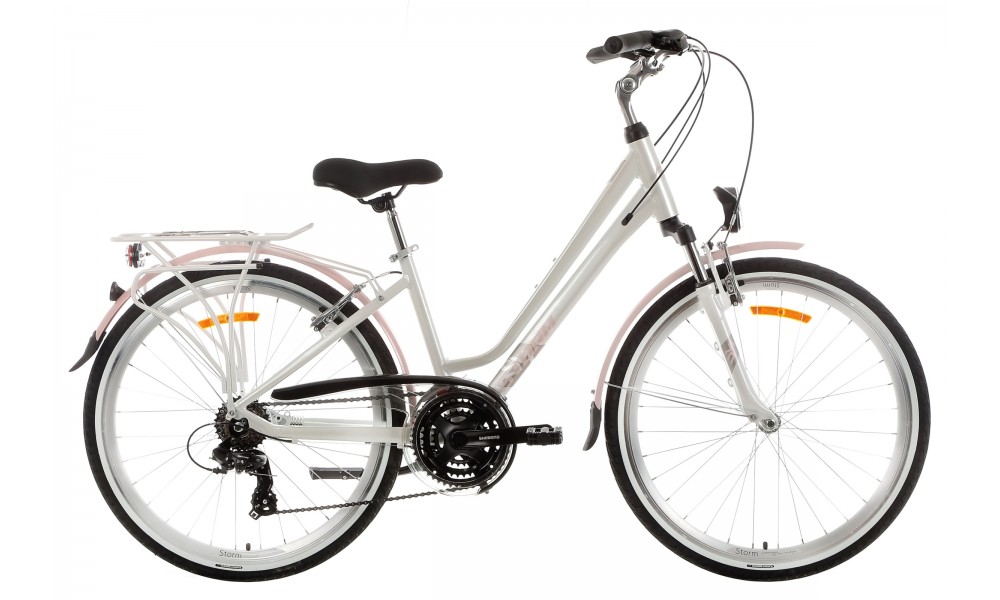 Rower trekkingowy Storm Marathon 26 1.0 Lady - biały-perłowy