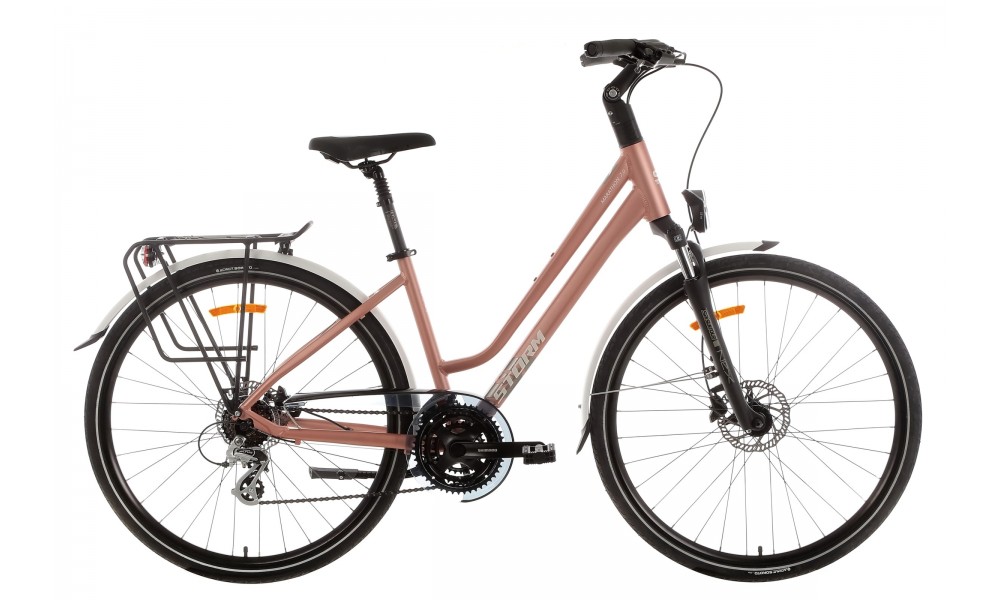 Rower trekkingowy Storm Marathon 7.0 Lady - łososiowy