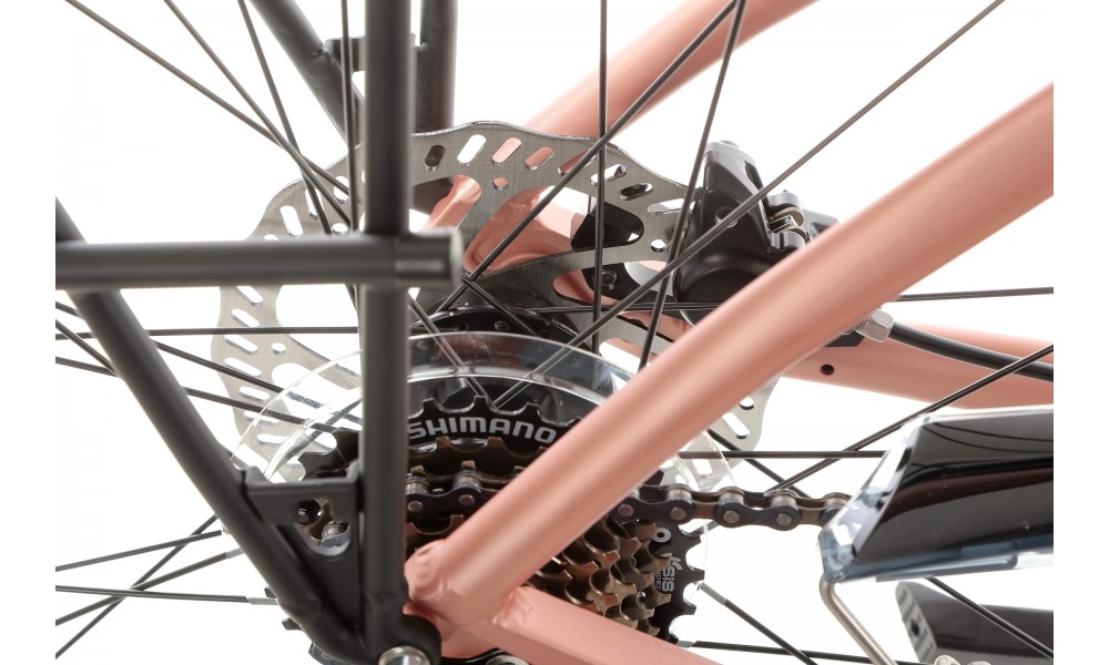 Rower trekkingowy Storm Marathon 7.0 Lady - łososiowy