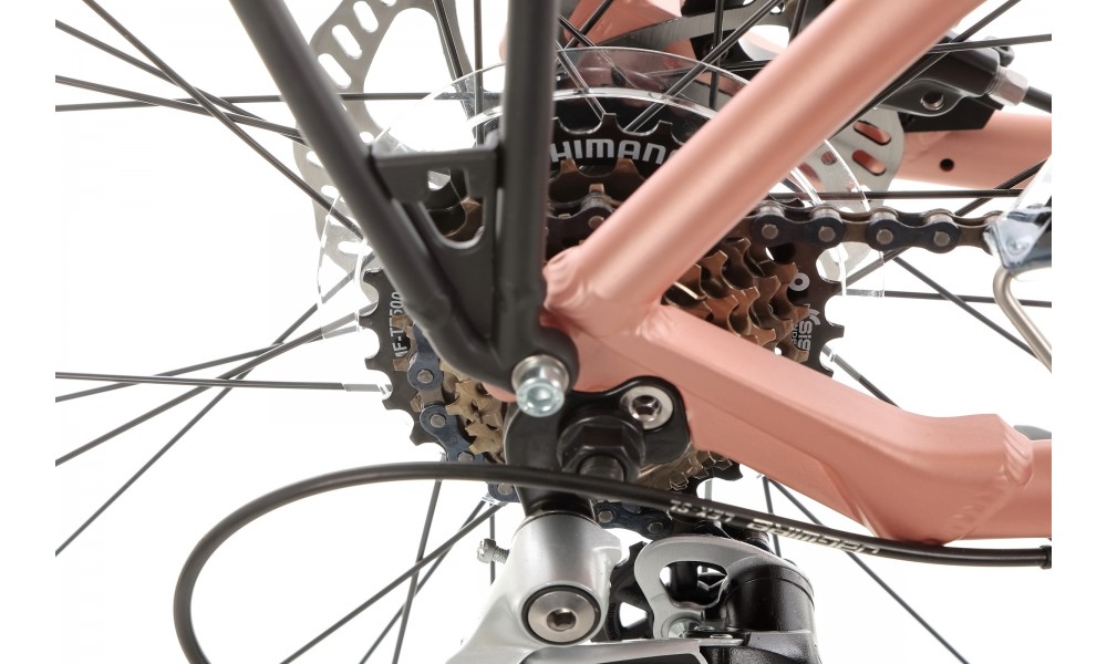 Rower trekkingowy Storm Marathon 7.0 Lady - łososiowy