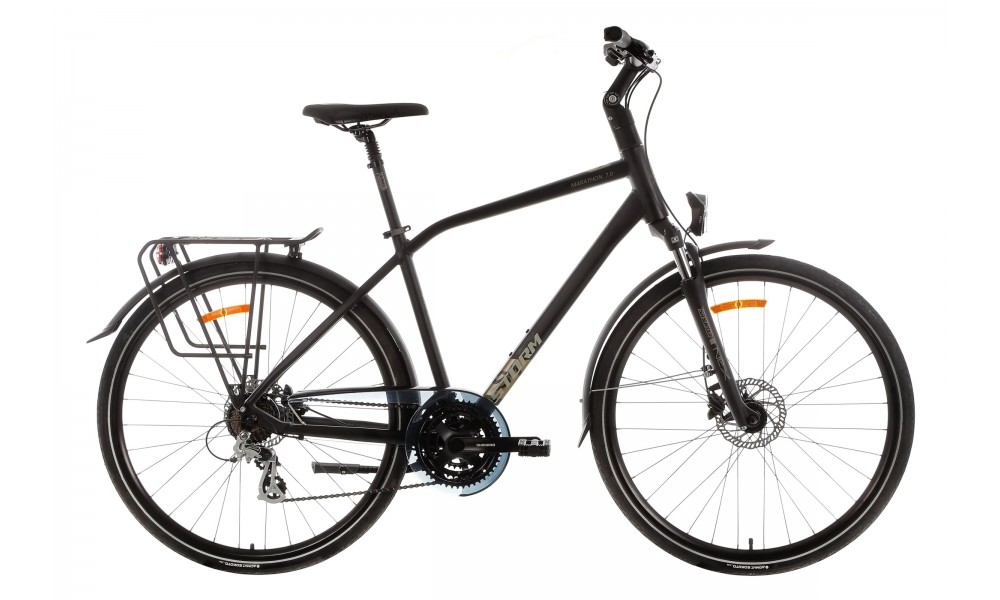 Rower trekkingowy Storm Marathon 7.0 Man - czarno-oliwkowy