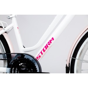 Rower trekkingowy Storm Marathon 26 1.0 Lady - biało-różowy 2