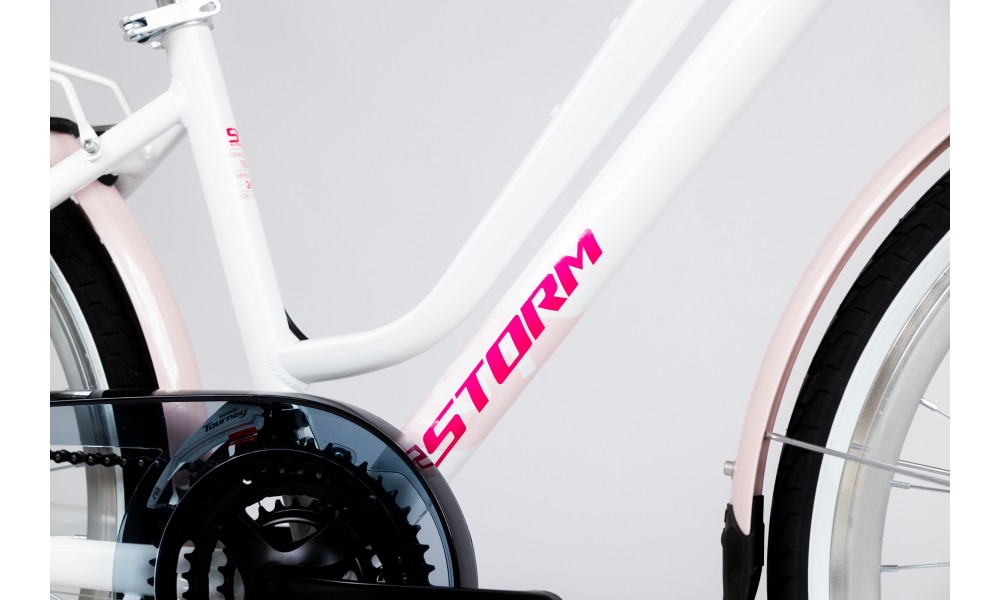Rower trekkingowy Storm Marathon 26 1.0 Lady - biało-różowy