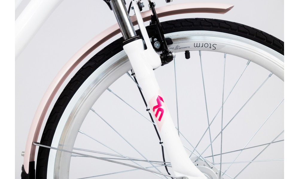 Rower trekkingowy Storm Marathon 26 1.0 Lady - biało-różowy
