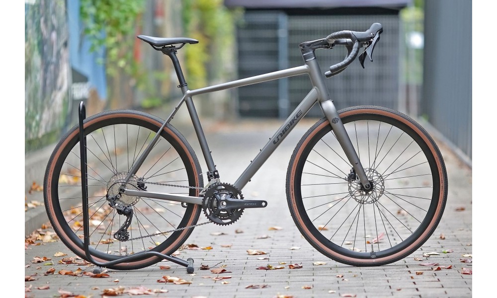 Rower gravel Unibike Geos 2025 - grafitowy