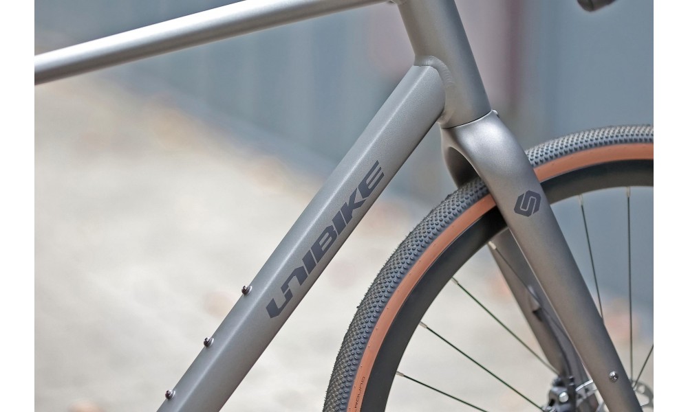 Rower gravel Unibike Geos 2025 - grafitowy